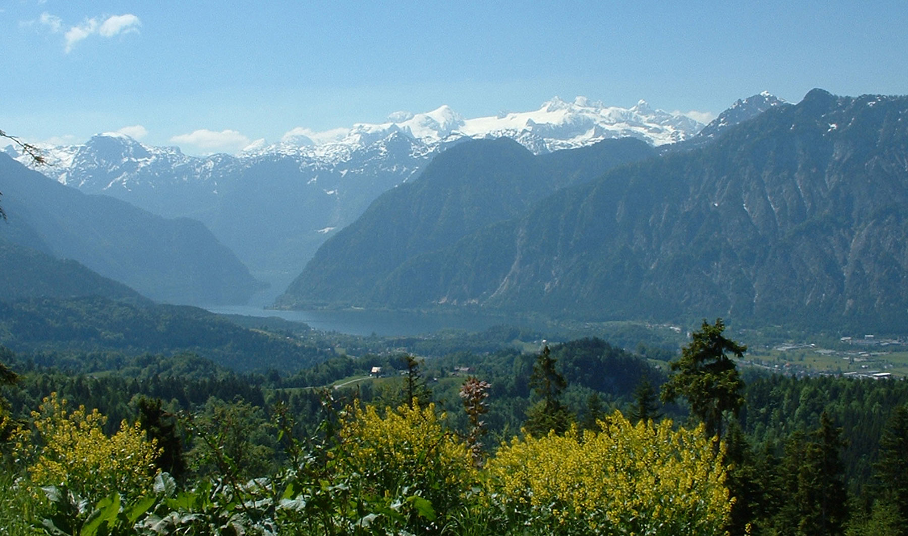 Blick über das Goiserer Tal mit dem Hallstätter See - von Burkhardt Fettinger